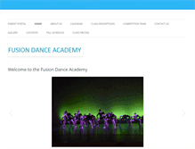 Tablet Screenshot of danceatfusion.com